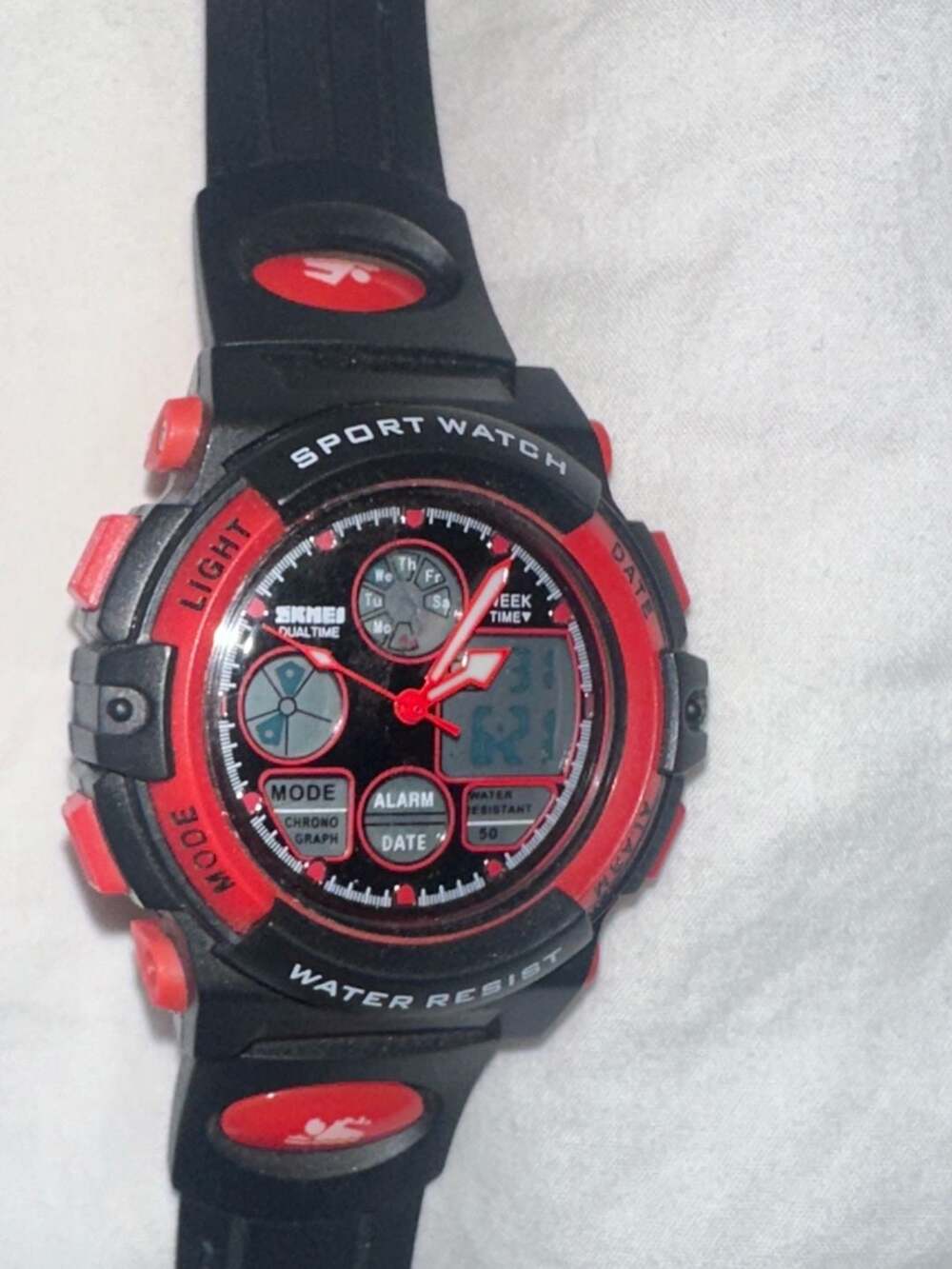 SKMEI 1163 Unisex Kids Black Band Digital & Analog Dial Quartz Wrist Watch RQ476